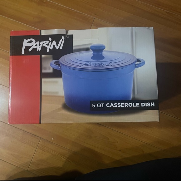 PARINI 5 Quart Stoneware Casserole Dish - NIB Blue Ombré - Picture 2 of 5